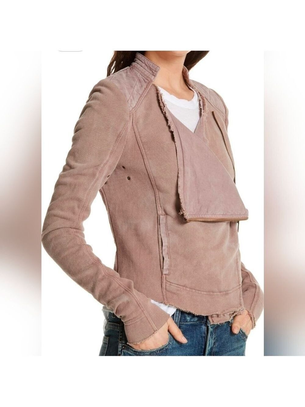 Free People Shrunken Moto Jacket – Size Small